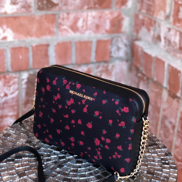 Michael kors jet set floral print crossbody black - Picture 4 of 8